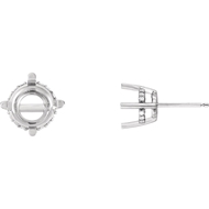 Round 4-Prong Accented Basket Earring