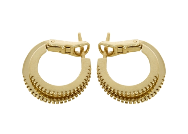Picture of 16mm 2 Lines Diamond Hoop Earring