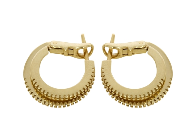 Picture of 16mm 2 Lines Diamond Hoop Earring