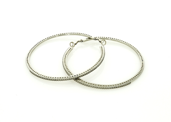 Picture of 67mm Pave Hoop Earrings