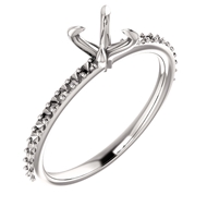 Изображение Solitaire Ring Mounting with Side Stones