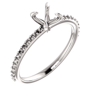 Picture of Solitaire Ring Mounting with Side Stones