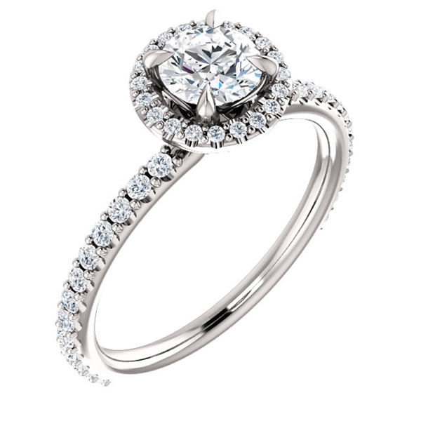 Picture of Halo Engagement Ring 1 CTW