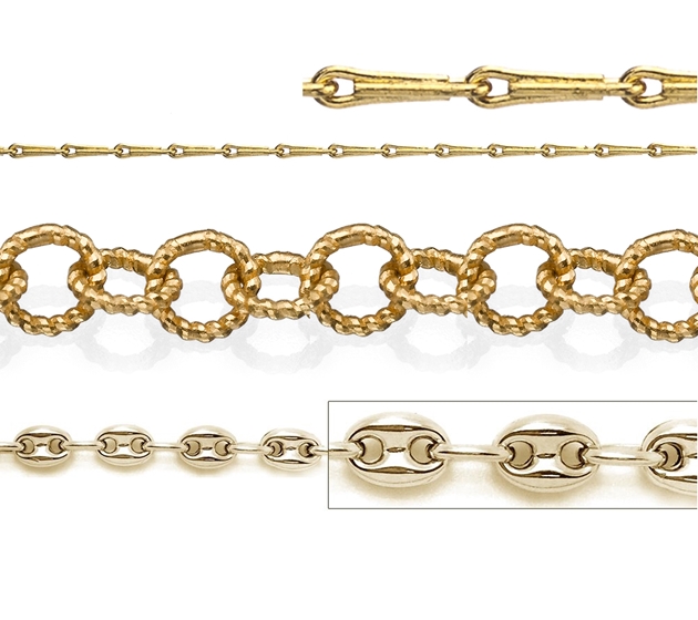 14/20 Yellow Gold-Filled 1.7mm Elongated Oval Paperclip Chain