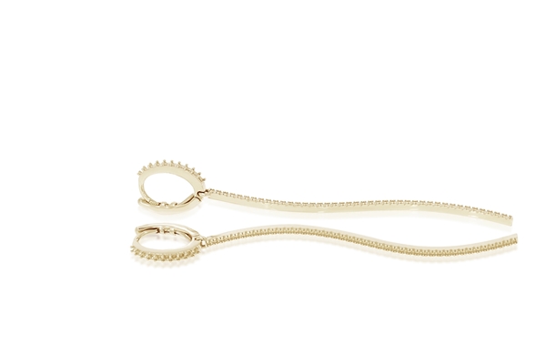 Изображение Lever Back Diamond Dangle Earrings