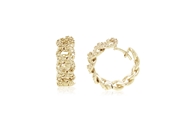 Изображение Link Chain Diamond Hoop Earrings
