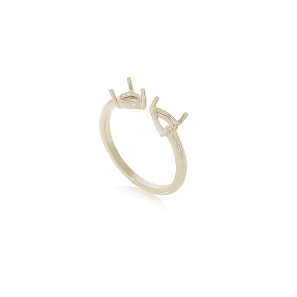 Picture of 2 Stone Pear Ring