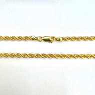 Изображение 3.2mm Diamond Cut Rope Hollow Chain